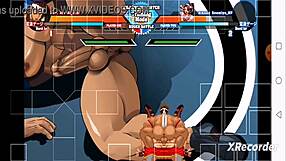 Athena Asamiya drilled hard by Joe Higashi in wild hentai action