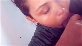 Having delicious oral sex with the brunette.