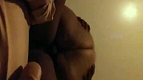 Riding big black ass on cock slow and fast