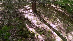 Nina Rivera Plays Glass Dildo On Camping Trip!