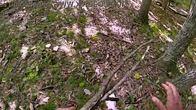 Nina Rivera Plays Glass Dildo On Camping Trip!