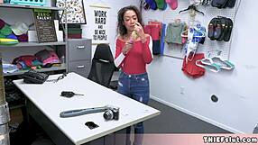 Petite Ebony Thief Gets Bent Over For Doggystyle Blowjob