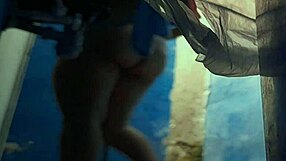 Big-assed Latina stepmother loves masturbating in the shower