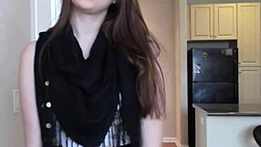 Classy realtor babe shows off her body at the office