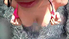 michelle martinez enjoys pool fantasy blowjob