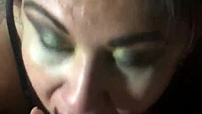 My wife loves sucking my cock in our amateur homemade scene