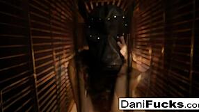 Sexy Dani Daniels Acts Like A Bitch In A Cage While Masturbating