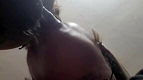 Blonde slut bent over in doggystyle, taking it rough