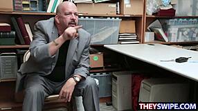 Step Dad Watches Detective Nailing His Teen Hard