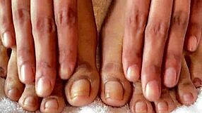 clear nails fetish sparks solo asian foot play