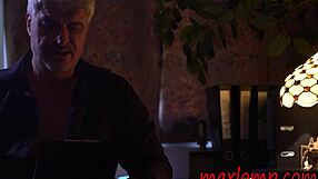 sexy milf getting whipped on her back 😈