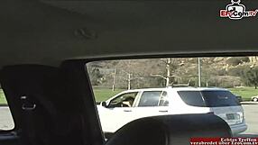 Brunette Slut with Big Tits Picked Up on Street for Quick Action