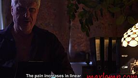 sexy milf getting whipped on her back 😈