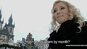 picking up a hot czech blonde outdoors