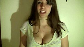 Pretty Girl With Big Tits Shows Off Her Boobs