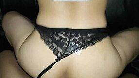 My comadre in thong enjoys a relaxing moment