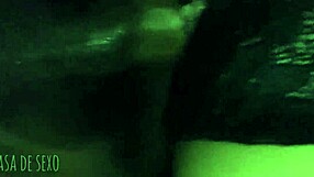 My comadre in thong enjoys a relaxing moment