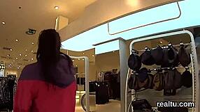 Flawless Czech Teen Teased in Supermarket, Undresses for Anal