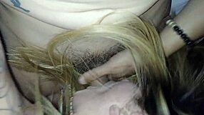 Teen slut sucks cock in homemade blonde scene