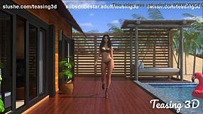 Alice's Sexy Pool Dance with Big Tits and Ass!