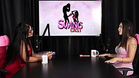 andriza haack in sheer red talking dirty about her favorite blowjob cumshot