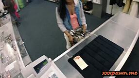 Naughty Amateur Ebony Babe Gets Fucked By Pawn Keeper