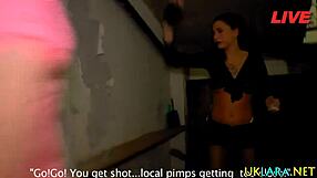 in high definition, a classy european lesbian with tattoos wears stockings and licks her partner with strapon oral