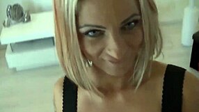 The sexy mature milf bends over for doggystyle, showing her big tits and ass.