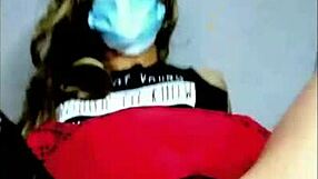 A young teen explores footjob fantasies with toys and a sensual massage in a kinky session.