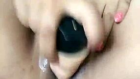 Pornstar Uses New Dildo In Falling Water Scene