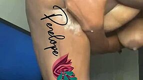 Ebony solo play time with intense squirting masturbation