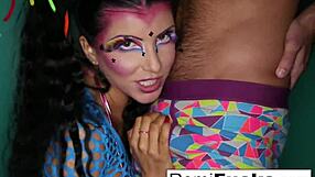 brunette pornstar romi rain sucks big cock until cumshot