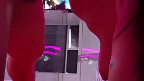 Emily and Max fuck her hard and cum on her.