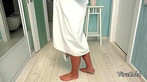 Sexy blonde Milena Blanc performs oral and engages in intercourse