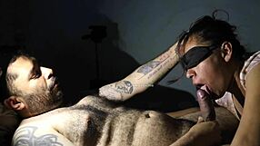 Submissive latina slaps during blowjob