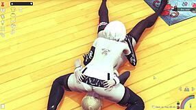 Feeling intense passion in 3D threesome with mom.