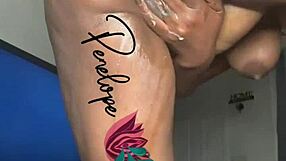 Ebony solo play time with intense squirting masturbation