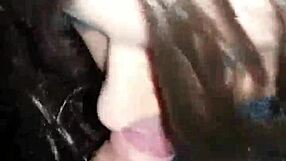 Young French Crossdresser Sucks for First Time