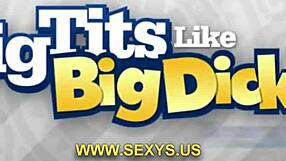 German Babe's Extreme Slutty Boobs Get Masturbated with Big Cock