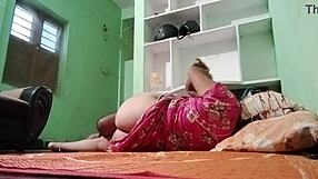 Hey, caught aunty riding uncle in this sneaky voyeur clip!