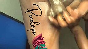 Ebony solo play time with intense squirting masturbation