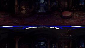 Curly Haired Babe Lacy Channing Bent Over In Victorian Mansion