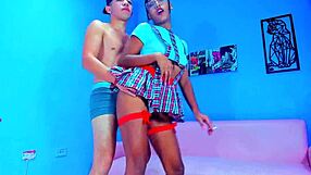 Stepsister and friend sucking cock passionately