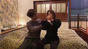 Married Woman in Costume on Halloween, Suggestively Deepthroating to Creampie