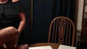 naughty probation officer cums while putting on ankle monitor