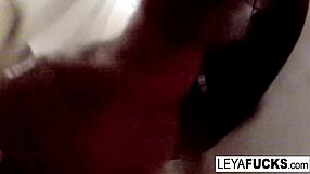 leya falcon films herself playing with pussy in steamy shower session