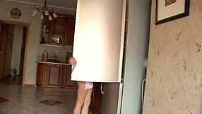 Naughty teen model oiled up in pink dress