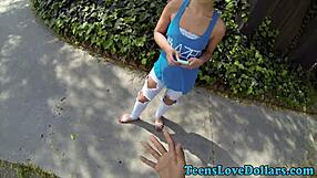 Amateur teen 18+ gets spunked outdoors in high definition reality.