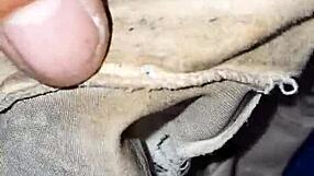 The dirty panties left by the emo neighbor