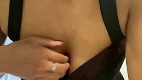 washing bosses cum off face and tits